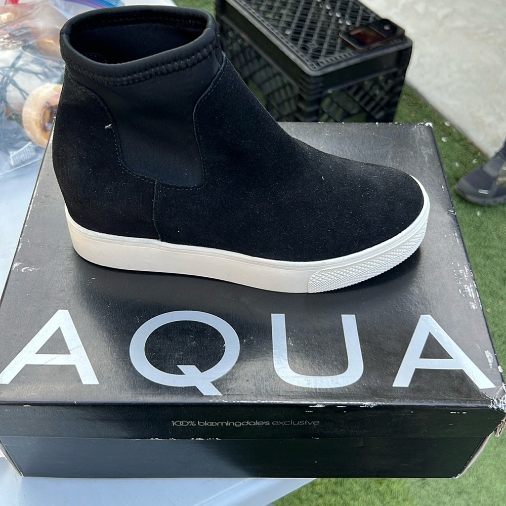 Aqua Wynn Suede High Top Platform Sneaker